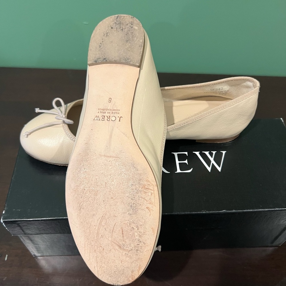 J. Crew Cream Moccasins with Bow Detail - Picture 4 of 4